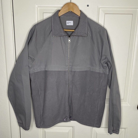 LES BASICS Men’s LE WIND CHEATER JACKET In Gray Large Cotton Portugal - Picture 2 of 13